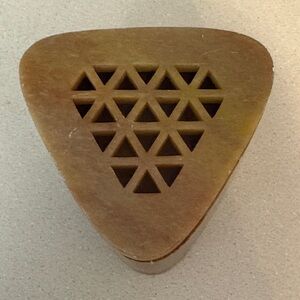 Vintage Large Triangular Soap Stone Trinket Box or Incense Container India 1990